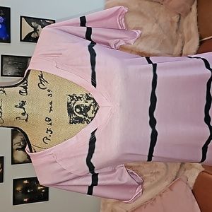 NWOT - Never Worn! Pink and Black Tie Dye  Short Sleeve Tee